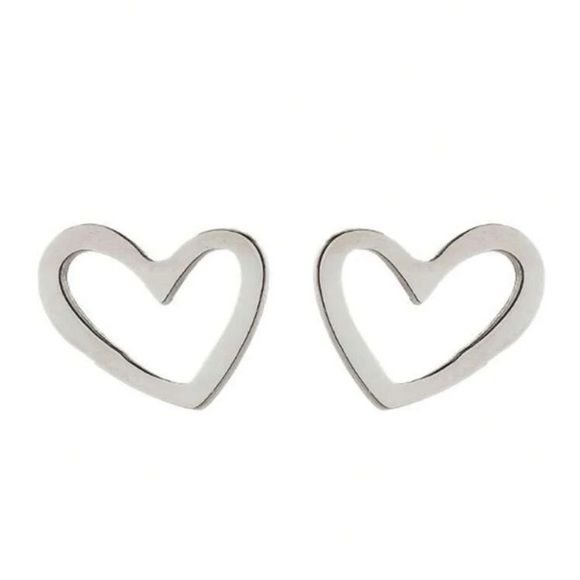 Madewell Jewelry - Amiri Silver Heart Earrings